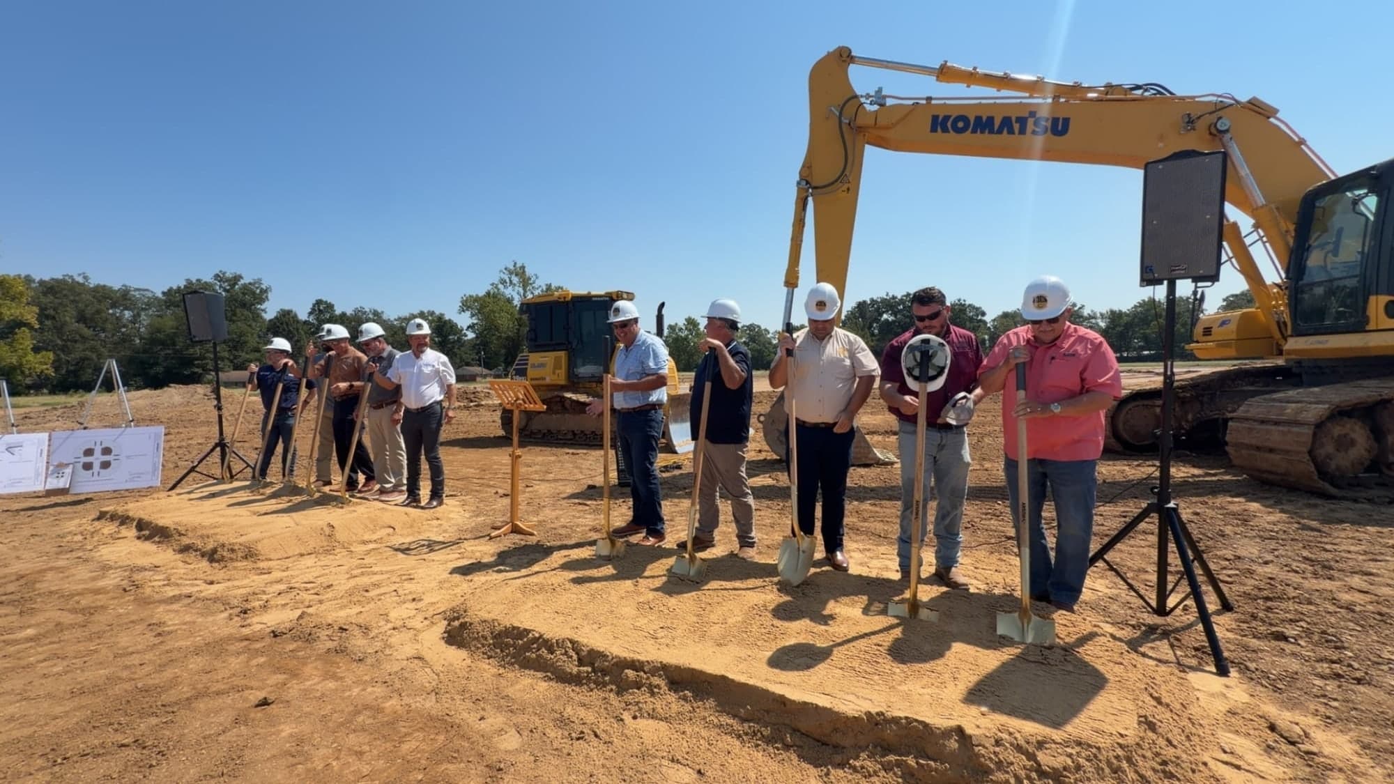 Community leaders at a local groundbreaking ceremony